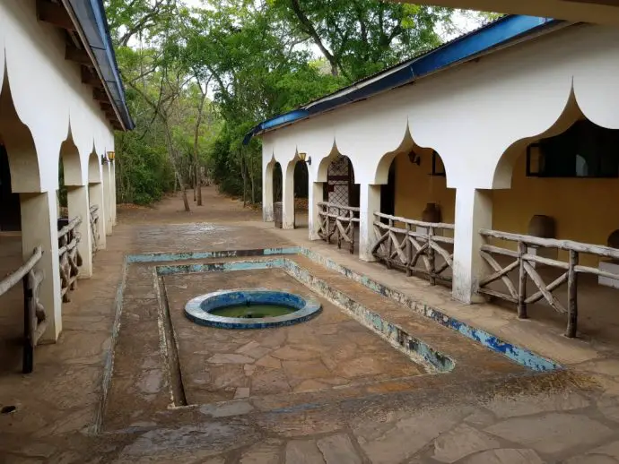 Inside the pavilion area at Gede