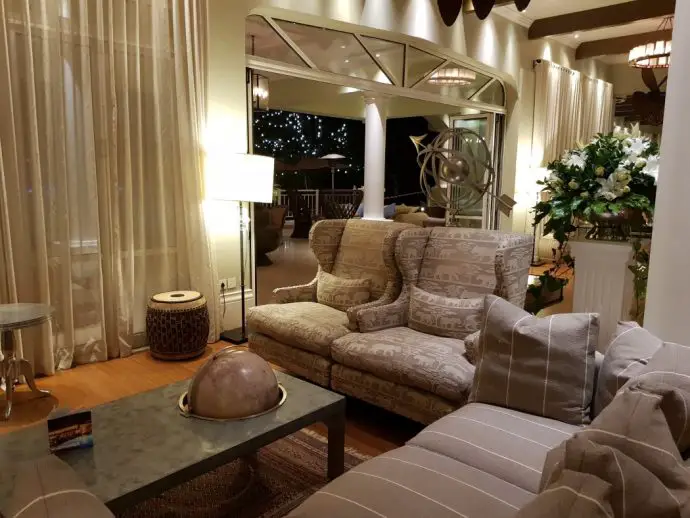 Lounge area at Hemingways Nairobi luxury boutique hotel