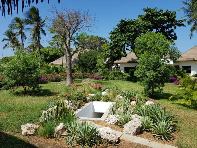 Tropical gardens at Hemingways Watamu