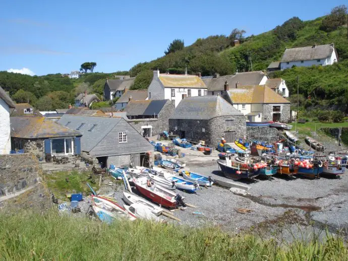 fishing boats in Cadgwith Cove