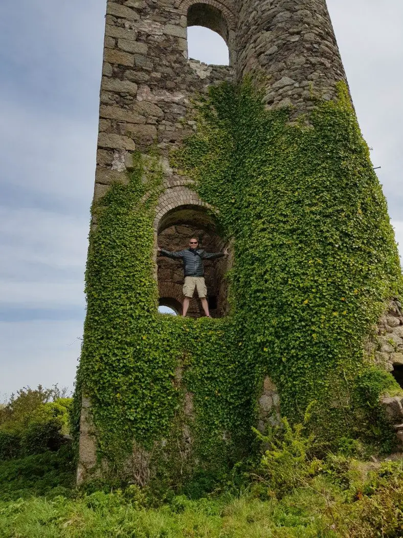 ruined mine building