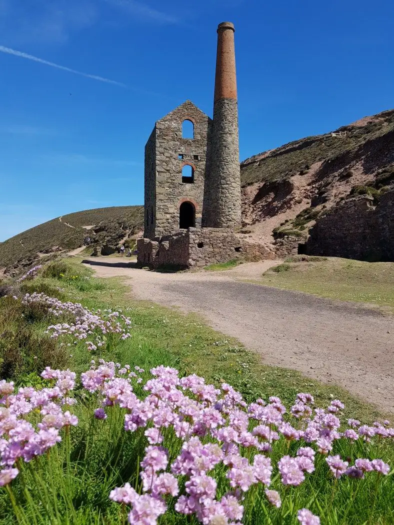 tin mine on a coastal path