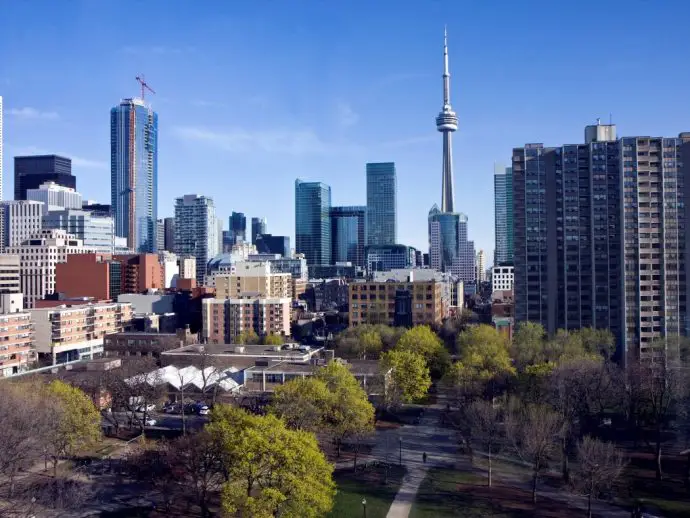Toronto skyline in Canada