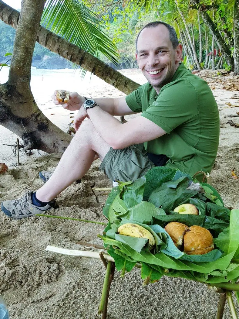 Picnic on Praia Banana - Banana Beach - on Principe island