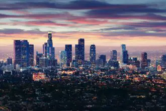 Los Angeles City Skyline at night