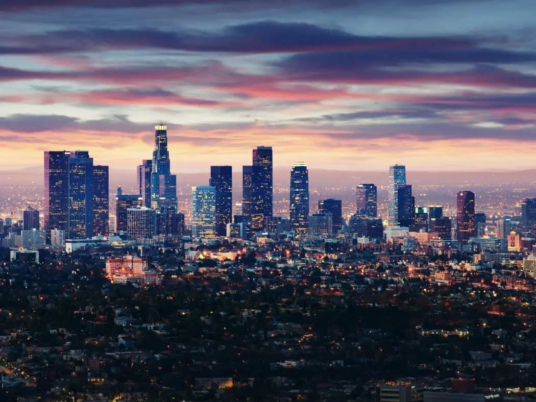 Los Angeles City Skyline at night