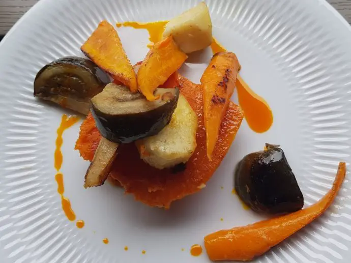 Delicious roasted vegetables - Review of a stay at Roça Sundy on Principe