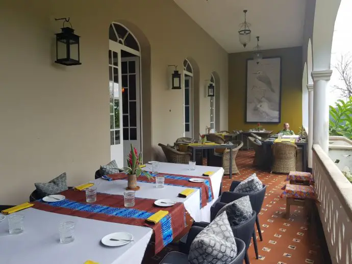 Dining terrace - Review of a stay at Roça Sundy on Principe