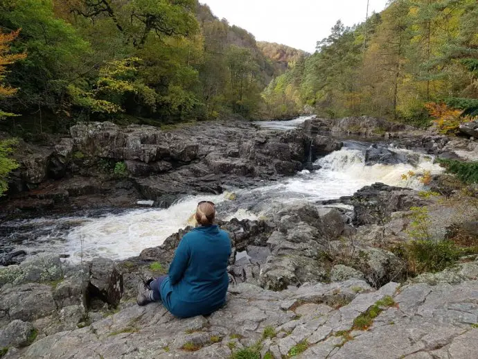 Falls at the Linn of Tummel near Killiecrankie in Scotland