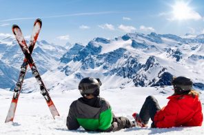 Skiing in the French Alps