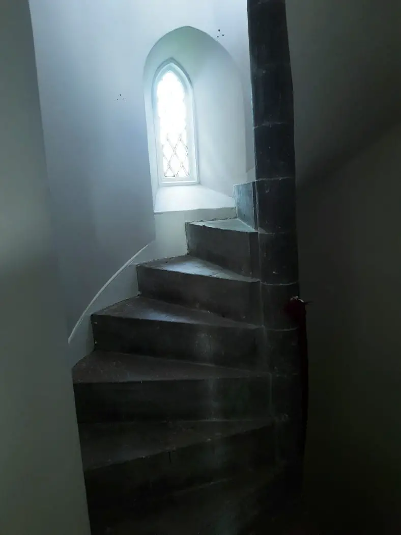 Spiral stairs at East Gatehouse Lodge, Monzie Estate, Crieff