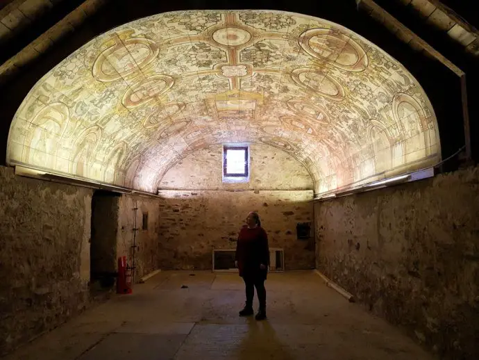 Painted Mural ceilings inside St Marys Church in Grandtully