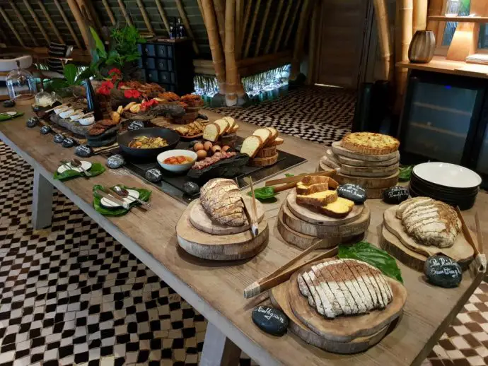 Breakfast spread - Review of Sundy Praia Luxury Beach Lodge on Principe