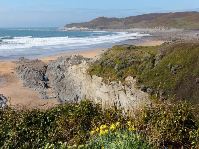 Grunta beach near Morte Point in Devon