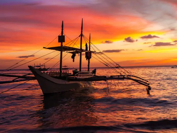 Sunset sailing in the Philippines