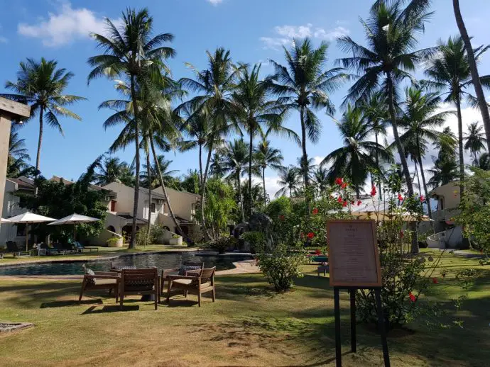 View from the pool bar at Omali Lodge on Sao Tome