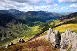 View of Buttermere from Honister Pass in the Lake District