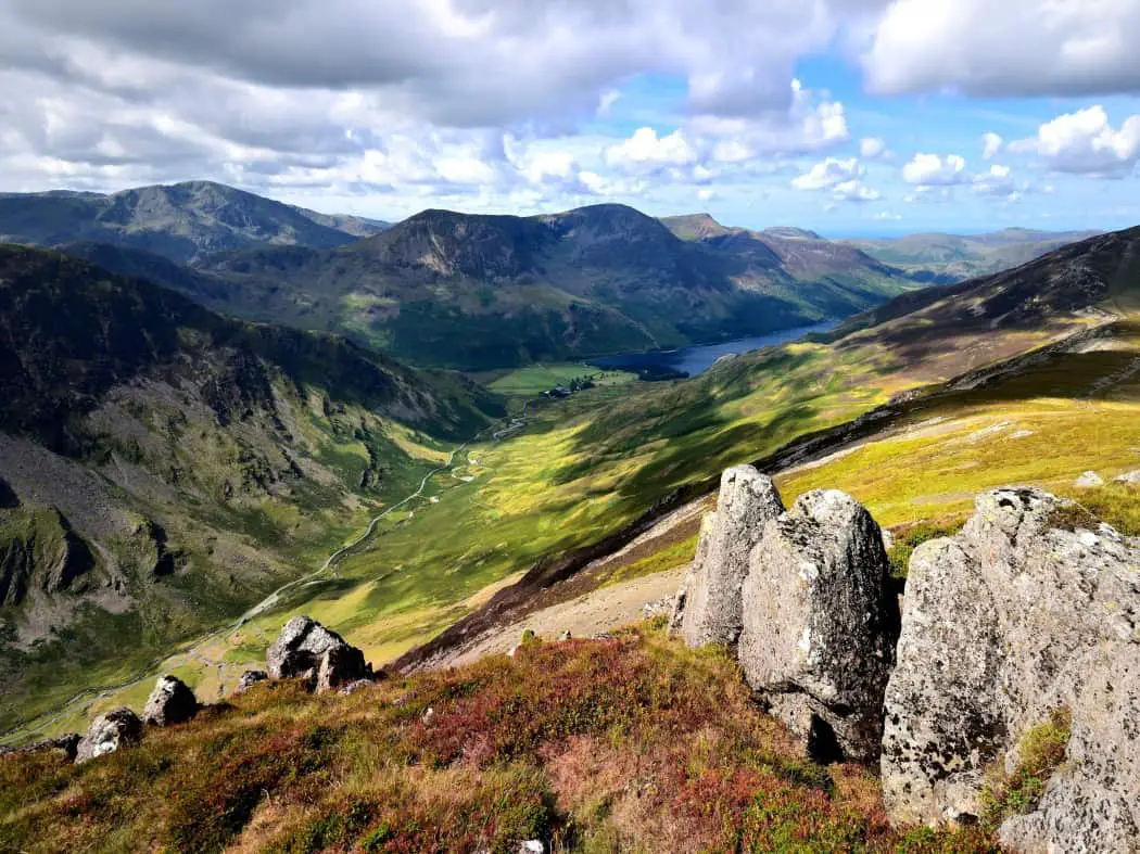 View of Buttermere from Honister Pass in the Lake District