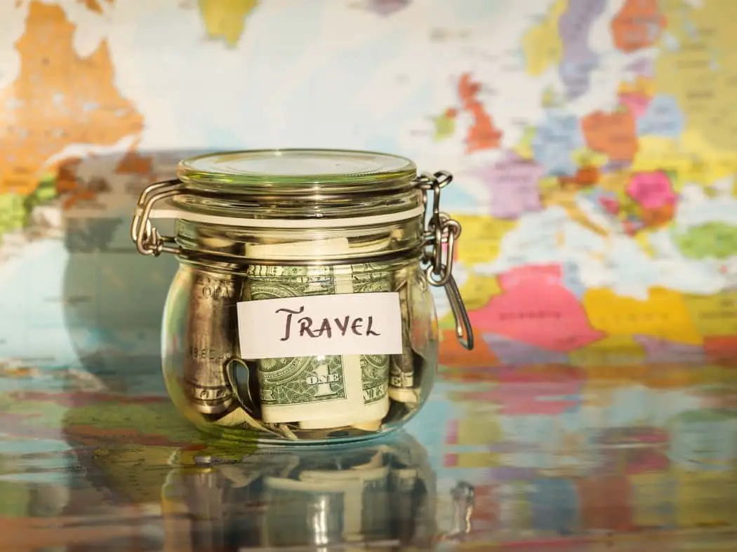 Budgeting for travel - savings jar