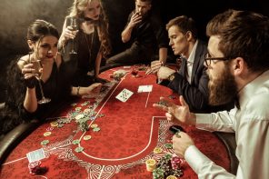 People playing a card game