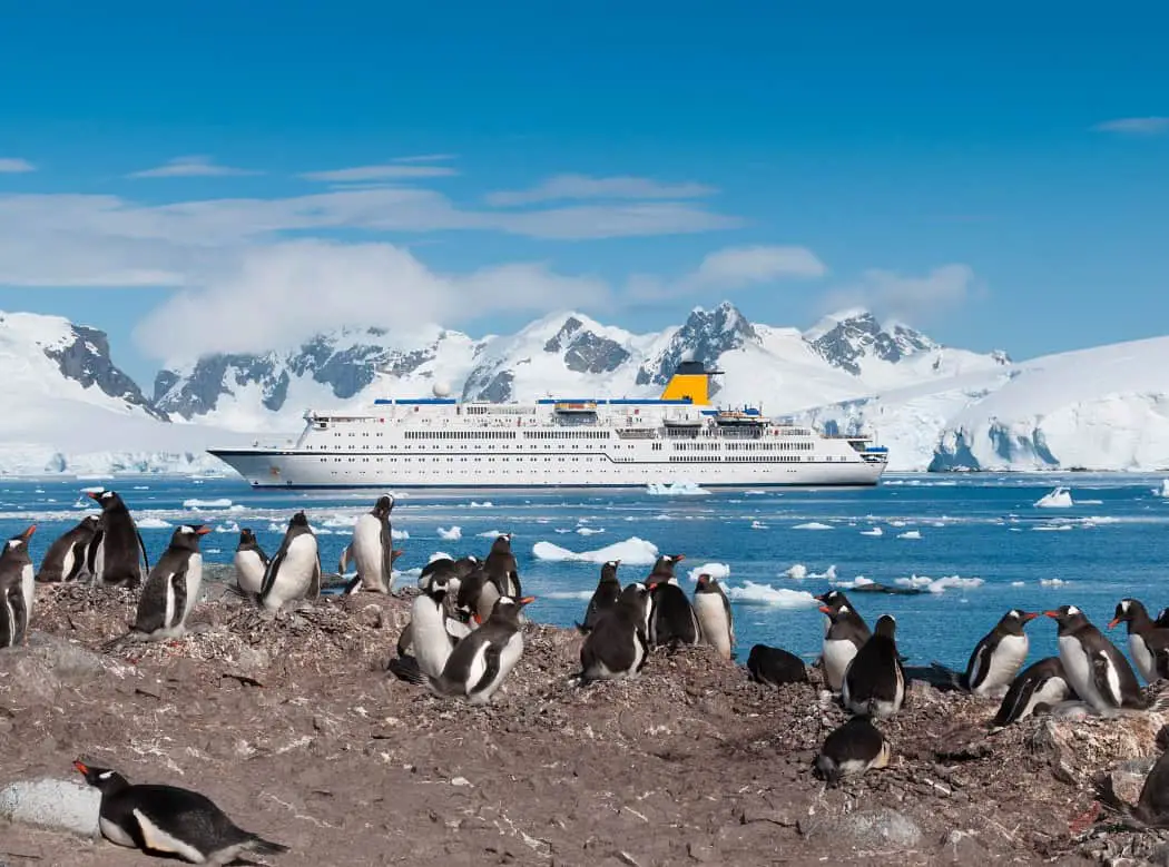 Cruise ship in Antarctica