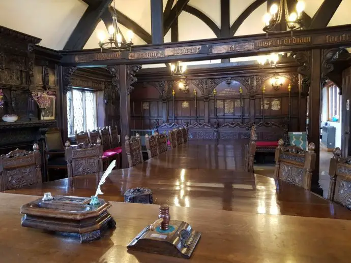 Inside Much Wenlock Guildhall