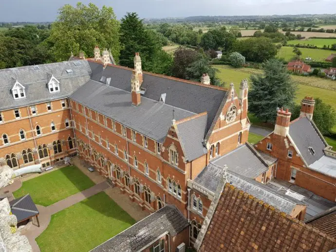 Aerial view of Stanbrook Abbey Hotel review