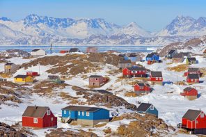 Colourful houses in Greenland