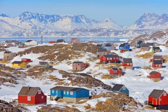 Colourful houses in Greenland