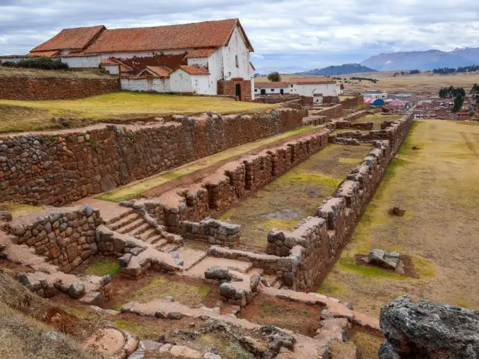 The colonial church in Chinchero was built in Incan ruins