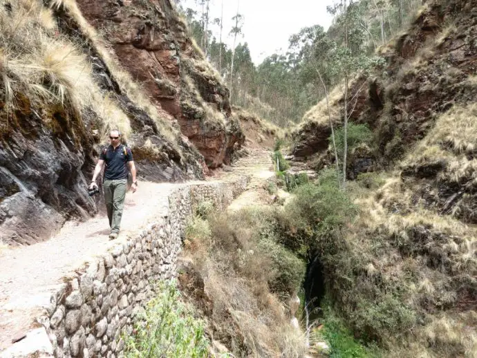 Towards the top of the Chinchero to Urquillos hike in Peru