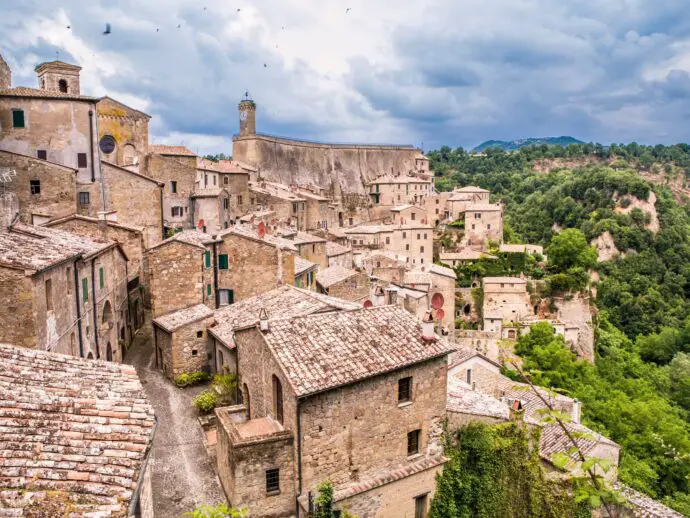 Hillside village in Tuscany