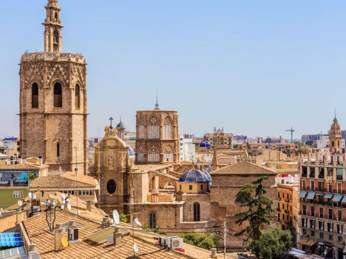 View of the Miguelete Tower of Valencia Cathedral