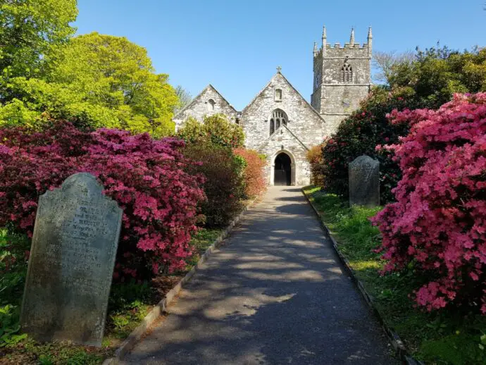 St Symphorian Church in Veryan, Cornwall