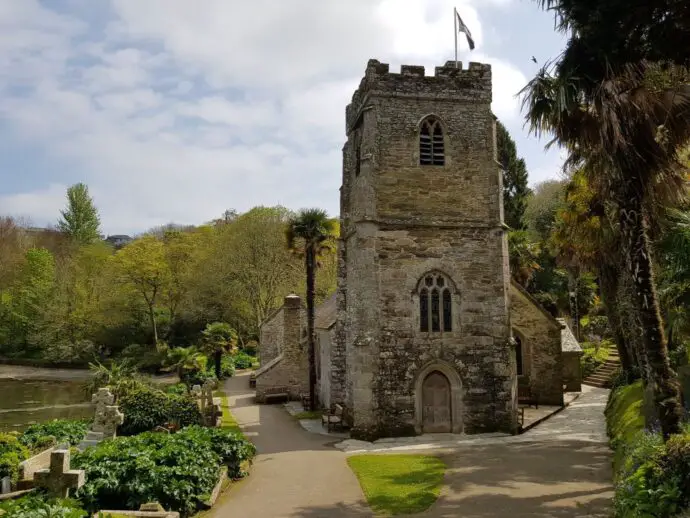 The church at St Just in Roseland in Cornwall