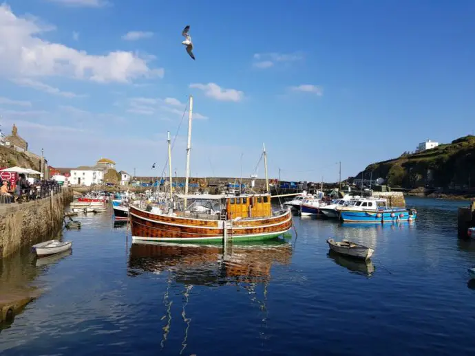 Fishing boats in Mevagissey Harbour in Cornwall
