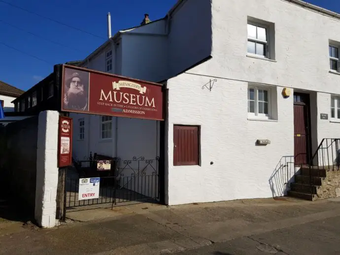 White building which is the Mevagissey Museum in cornwall