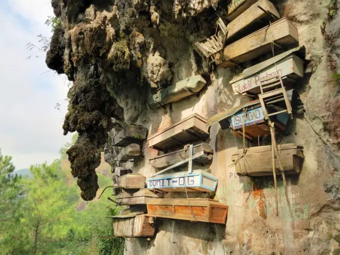 Hanging coffins of Sagada in the Philippines