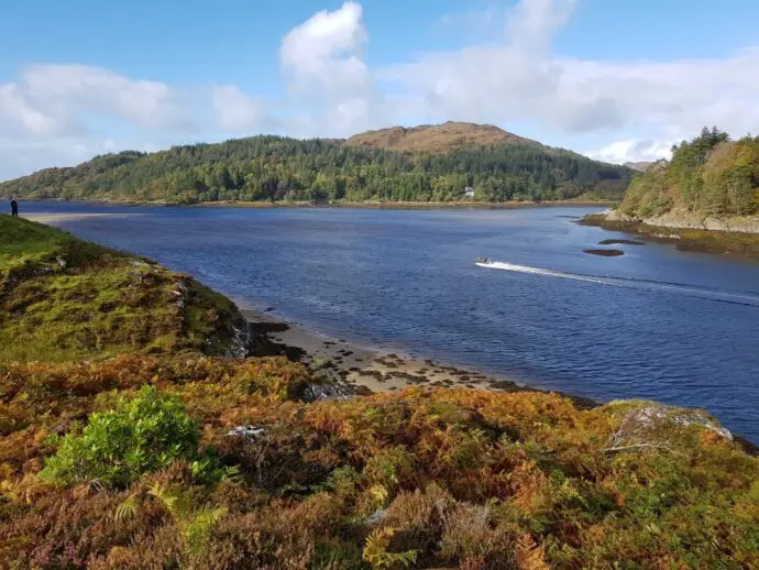 Castle Tioram overlooks Loch Moidart in the West Highland Peninsulas