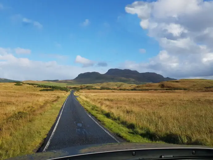 Roads in Ardnamurchan Scotland on the West Highland Peninsulas