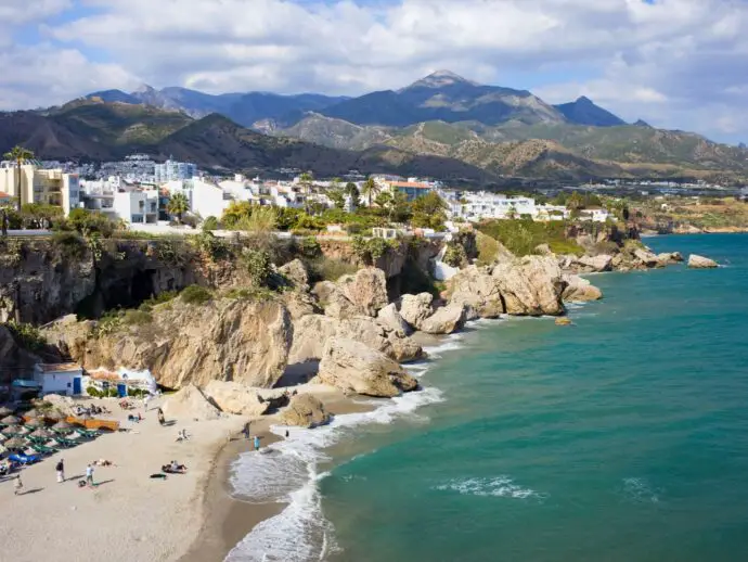 The town of Nerja in Spain