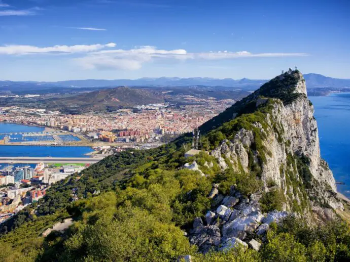 Rock of Gibraltar in Spain