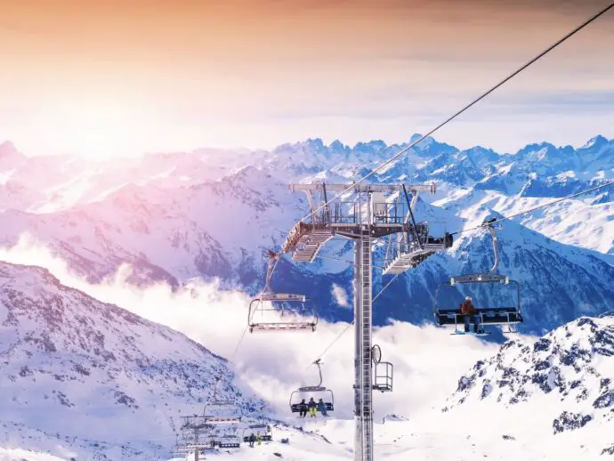 Skiing in Val Thorens in France