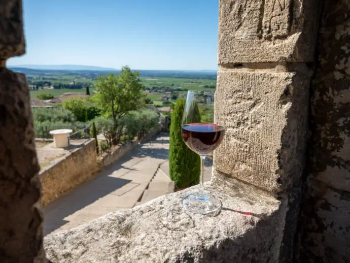 Chateauneuf du Pape wine region in France