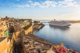 Cruise ship in Valletta, Malta