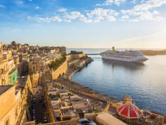 Cruise ship in Valletta, Malta