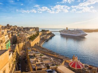 Cruise ship in Valletta, Malta