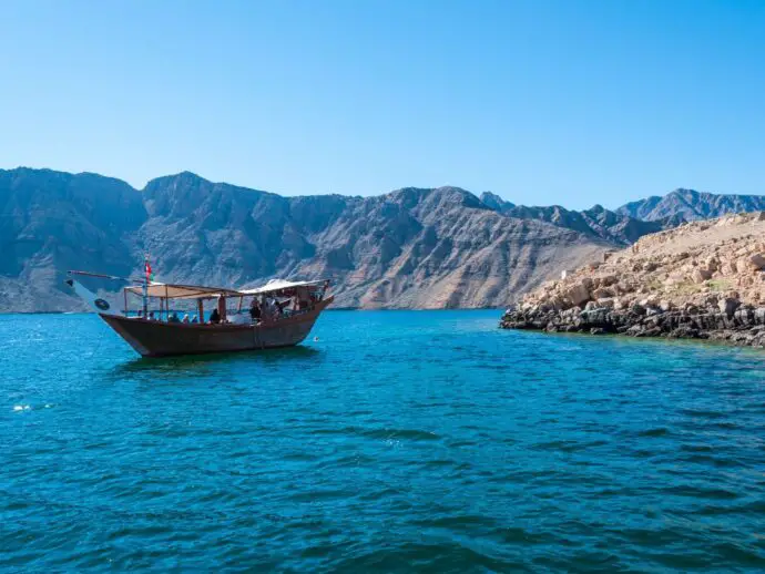 Things to do in Musandam - dhow boat trip on fjords