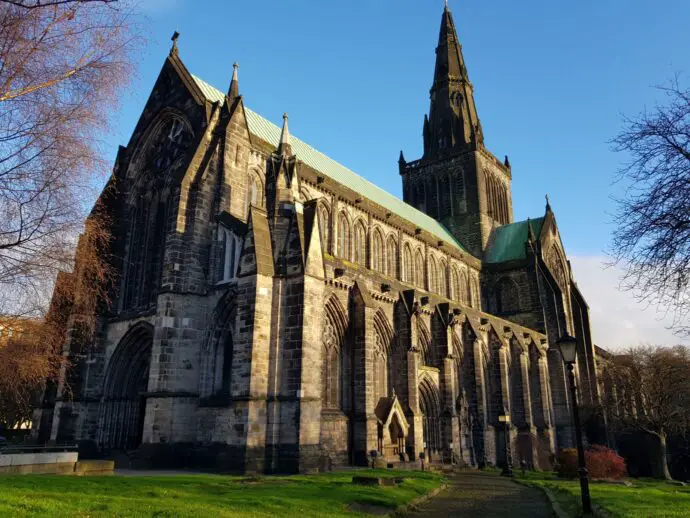 Edinburgh or Glasgow? Exterior view of Glasgow Cathedral