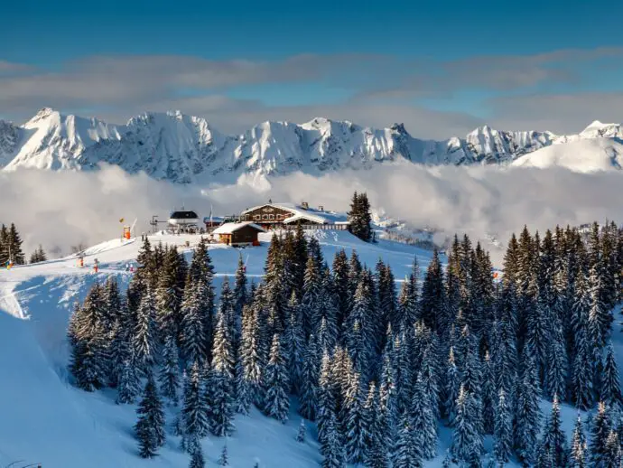 Megeve ski resort in France